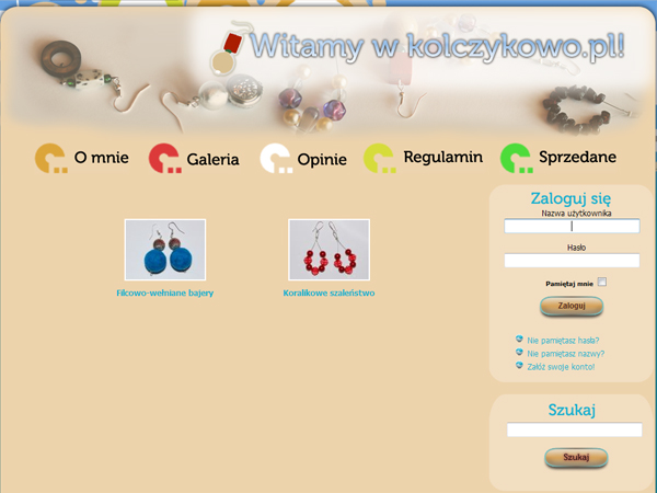 Kolczykowo.pl - developed by Piotra Nalepę